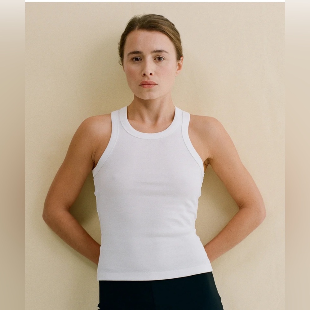 FLORE FLORE Hannah Tank in White NWT